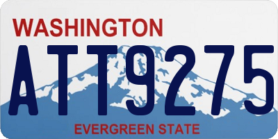 WA license plate ATT9275
