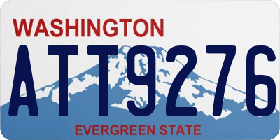 WA license plate ATT9276
