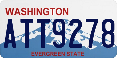 WA license plate ATT9278