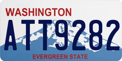 WA license plate ATT9282