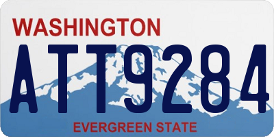 WA license plate ATT9284