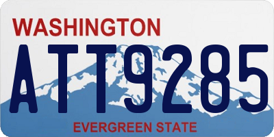 WA license plate ATT9285