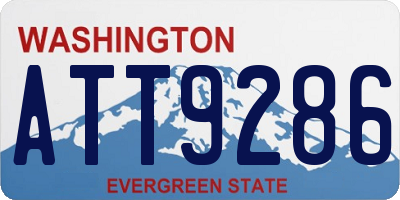 WA license plate ATT9286