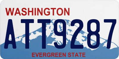 WA license plate ATT9287