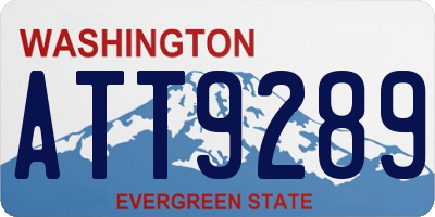 WA license plate ATT9289