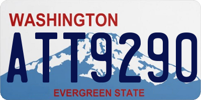 WA license plate ATT9290