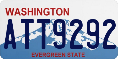 WA license plate ATT9292