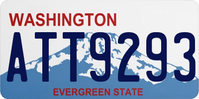 WA license plate ATT9293