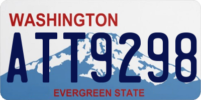 WA license plate ATT9298
