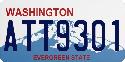 WA license plate ATT9301