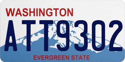 WA license plate ATT9302