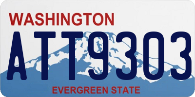 WA license plate ATT9303