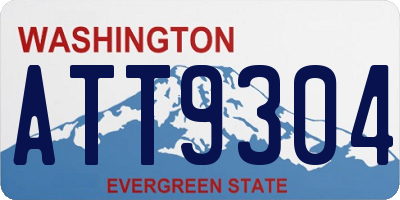 WA license plate ATT9304