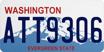WA license plate ATT9306