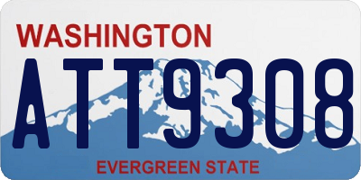 WA license plate ATT9308