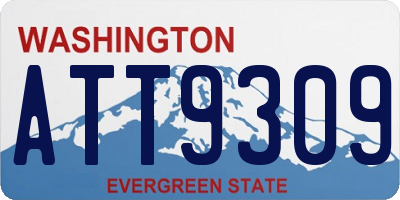WA license plate ATT9309