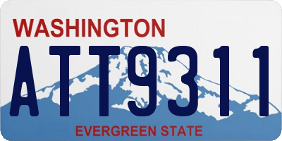 WA license plate ATT9311