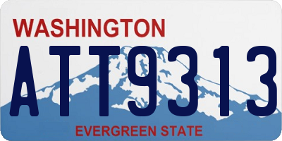 WA license plate ATT9313