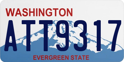 WA license plate ATT9317