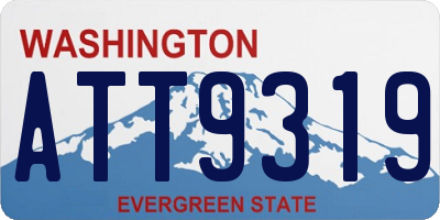 WA license plate ATT9319