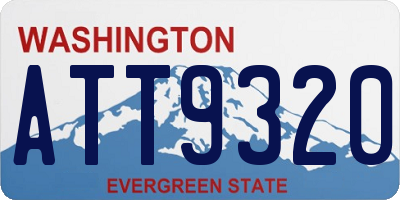 WA license plate ATT9320