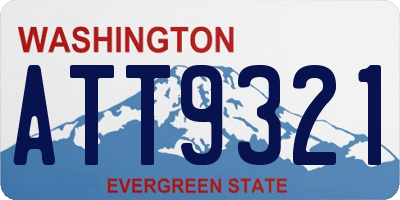WA license plate ATT9321