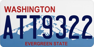 WA license plate ATT9322
