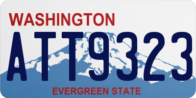 WA license plate ATT9323