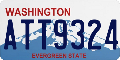 WA license plate ATT9324