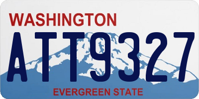 WA license plate ATT9327