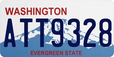 WA license plate ATT9328