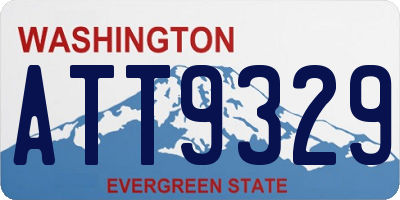 WA license plate ATT9329
