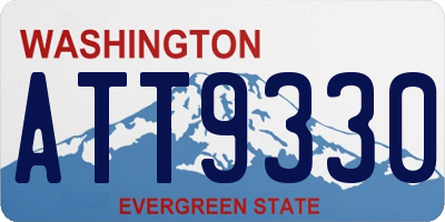 WA license plate ATT9330