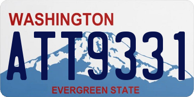 WA license plate ATT9331