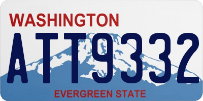 WA license plate ATT9332