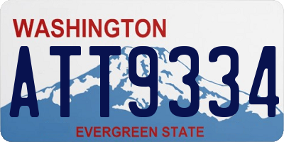 WA license plate ATT9334