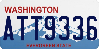 WA license plate ATT9336