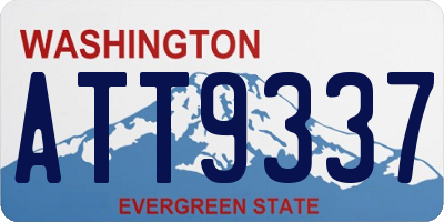 WA license plate ATT9337
