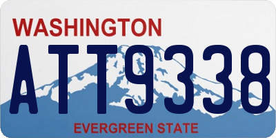 WA license plate ATT9338