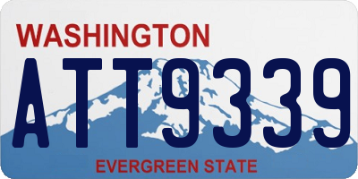 WA license plate ATT9339