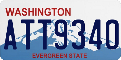 WA license plate ATT9340