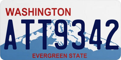 WA license plate ATT9342