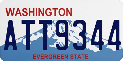 WA license plate ATT9344