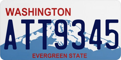 WA license plate ATT9345