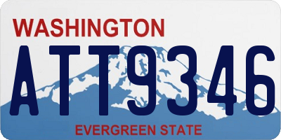 WA license plate ATT9346