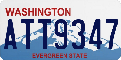 WA license plate ATT9347
