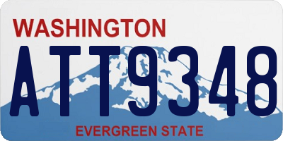 WA license plate ATT9348