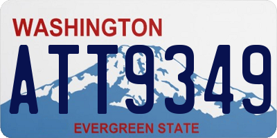 WA license plate ATT9349