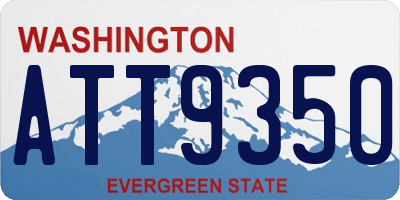 WA license plate ATT9350