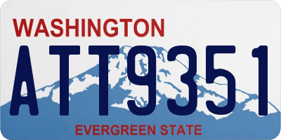 WA license plate ATT9351